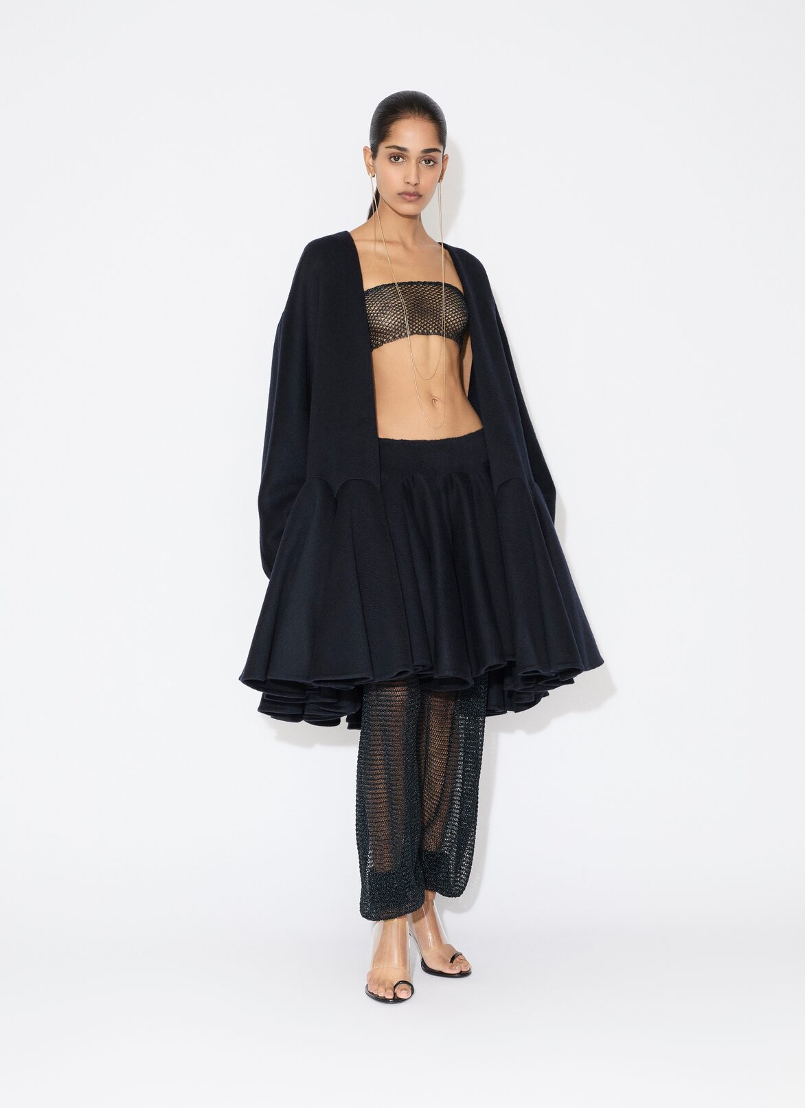 MESH KNIT BALLOON PANTS ALAÏA DARK BLUE MESH KNIT BALLOON PANTS